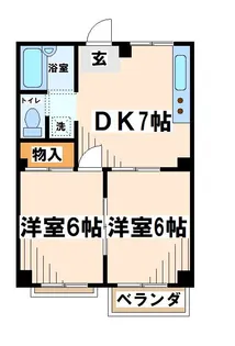 第2エコーハイツ【1階】の間取り