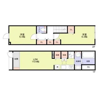 Forest Terrace Iogi【1階】の間取り
