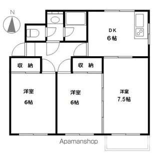 さかべいハイツ【2階】の間取り