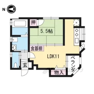 ビーナス辨天【2階】の間取り