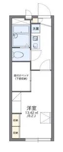 レオパレスラ ストラーダ【2階】の間取り