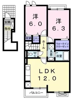 シャレードB【2階】の間取り