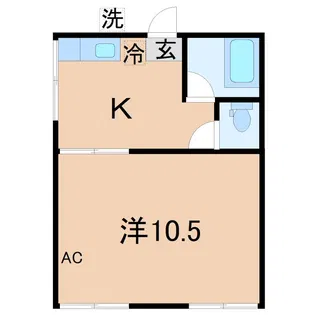 【初期費用ゼロ】サニーフラット【1階】の間取り