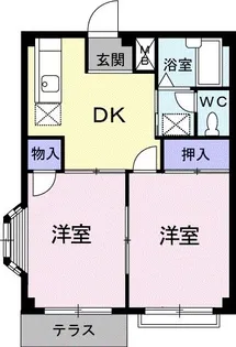 エルディム伊藤【1階】の間取り