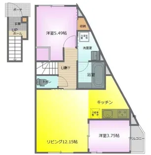 グランツリー連取 南棟【2階】の間取り