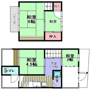 京都府京都市北区紫野南舟岡町【一戸建】の間取り