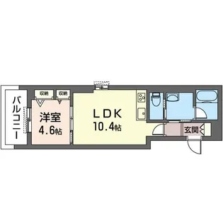 フォレナブルー小田原【1階】の間取り