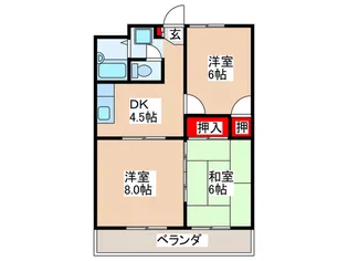 ロイヤルエステート山田【3階】の間取り