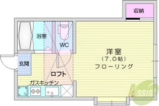 ホワイトキャッスル14番館【2階】の間取り