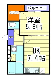 フジパレス高殿【2階】の間取り