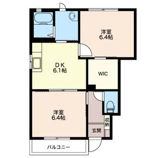 メゾン・サンモールB【1階】の間取り