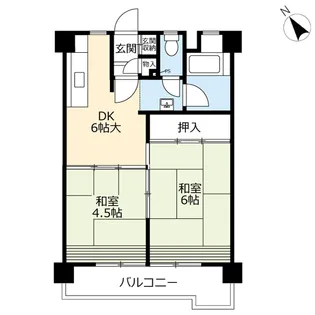 2DKの間取り画像