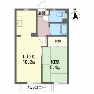 サザンクロス【2階】の間取り