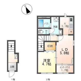 アヴニール【2階】の間取り