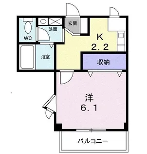 大阪府大阪狭山市茱萸木3【アパート】の間取り