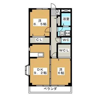 Espoir鷹居 B棟【2階】の間取り