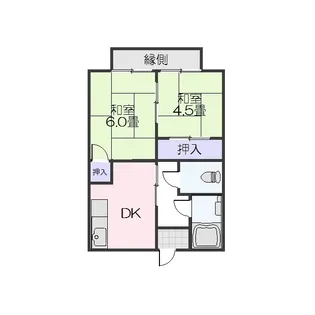 ハイツ一瀬【2階】の間取り