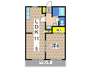 ラヴィ東戸塚壱番館【2階】の間取り