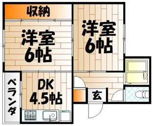 ヴィラナリー門司1棟【2階】の間取り