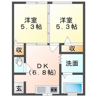 MIKIハイツ【1階】の間取り