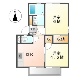 マンション西岡B【2階】の間取り