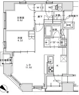 東京都中央区新富1【マンション】の間取り