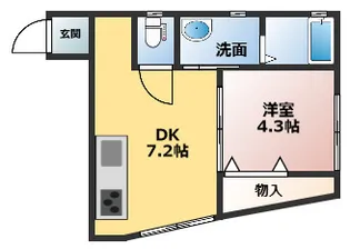 カーサブライト西秦泉寺【1階】の間取り