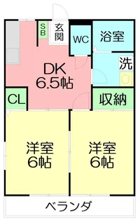 ブランドール大磯A【1階】の間取り
