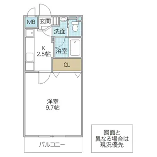 クランメール・赤塚【1階】の間取り