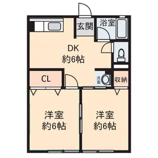 シティハイムアスナロ【1階】の間取り