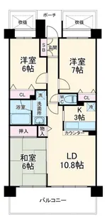 ディナ・スカーラ南橋本【3階】の間取り
