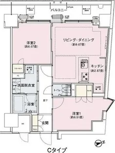 アンビエンテ駒込【8階】の間取り