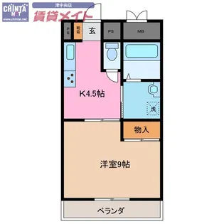 アーバンヒルズ津【3階】の間取り