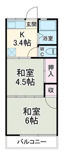 メープルハイツ【2階】の間取り
