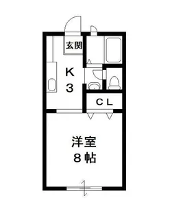 コーポフリーダム【1階】の間取り