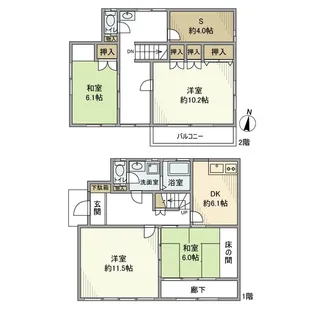 埼玉県新座市片山2【一戸建】の間取り