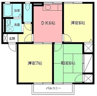 神奈川県小田原市飯田岡【アパート】の間取り