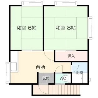 アーバンフラットE【2階】の間取り