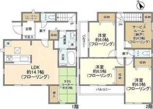 千葉県野田市上花輪【一戸建】の間取り