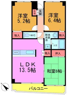 アルデール【1階】の間取り