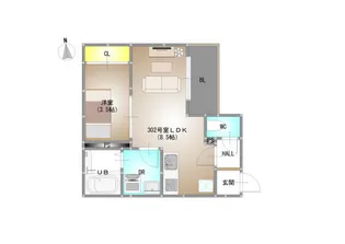 REGALEST TSUBAKI(レガリスト ツバキ)【3階】の間取り