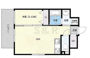 福岡県福岡市中央区桜坂3【マンション】の間取り