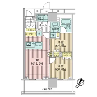 ブランズタワー豊洲【10階】の間取り