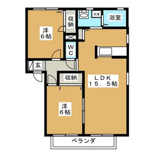 フェリシアーノ A棟【2階】の間取り