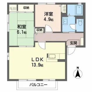 プレスティージュC【1階】の間取り