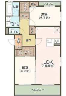 愛知県名古屋市緑区梅里2【マンション】の間取り