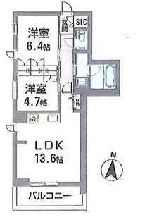 ウィステリア洗足【2階】の間取り