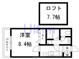 1Kの間取り画像