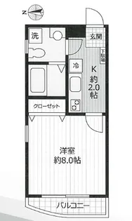 ヴァンヴェール白金【2階】の間取り