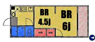 浜屋第一マンション【2階】の間取り